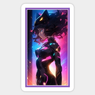 Anime Cat Girl | Quality Anime Artwork | Manga Anime Art Sticker